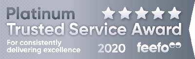 Feefo 2020 platinum service award